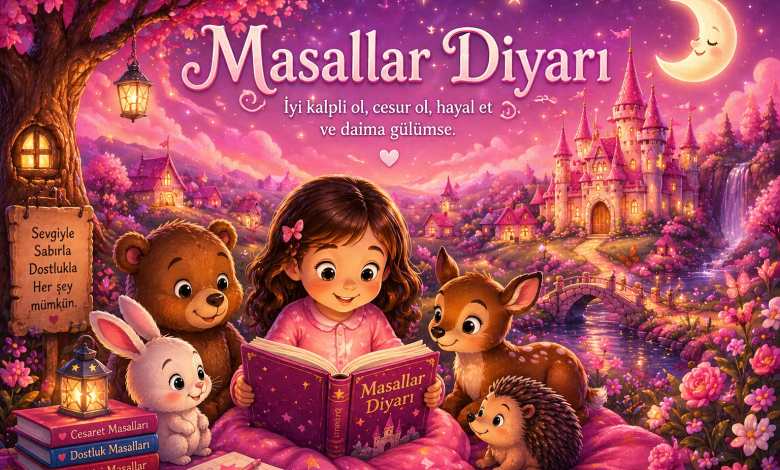 Masallar Diyarı çocuklar için eğitici gece masalı görseli