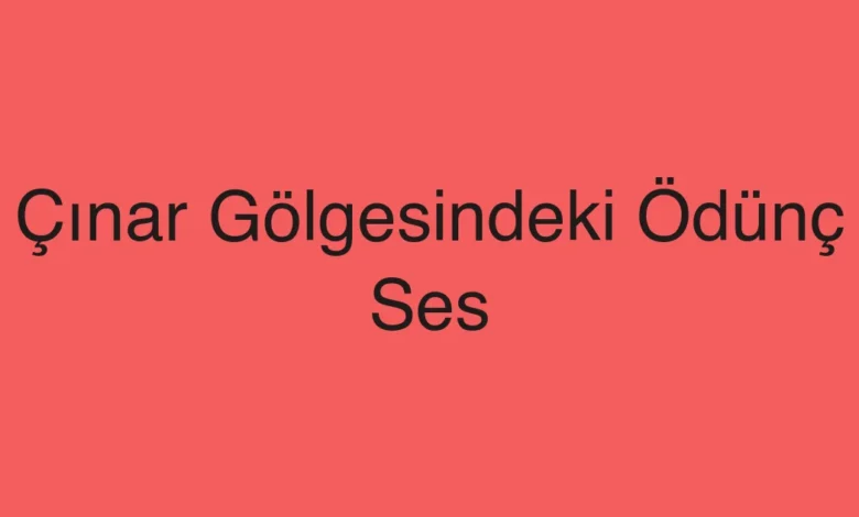 Çınar Gölgesindeki Ödünç Ses
