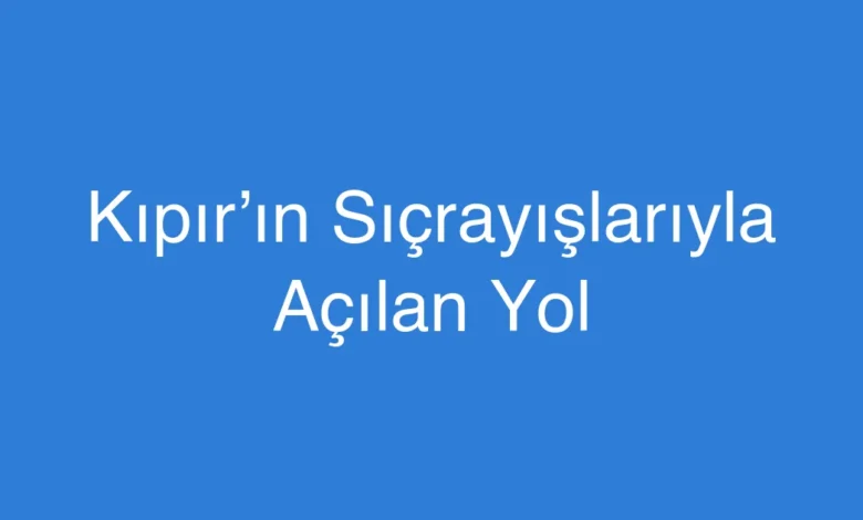 Kıpır’ın Sıçrayışlarıyla Açılan Yol