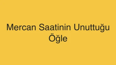 Mercan Saatinin Unuttuğu Öğle