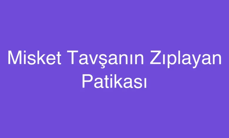 Misket Tavşanın Zıplayan Patikası