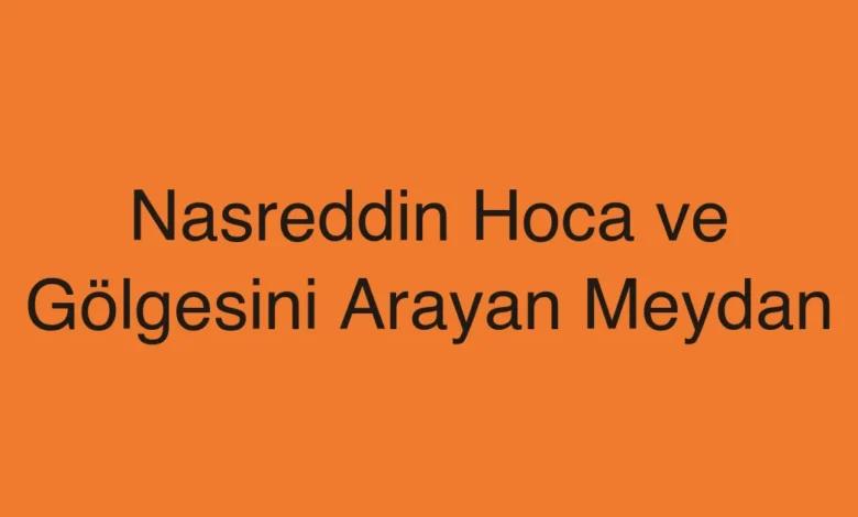 Nasreddin Hoca ve Gölgesini Arayan Meydan