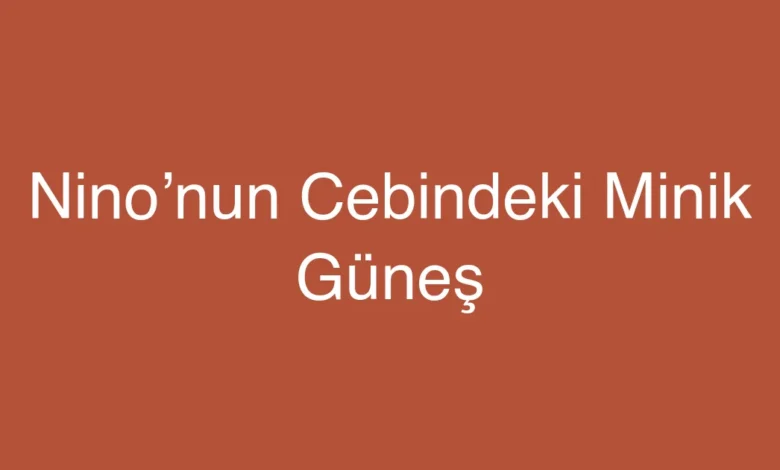 Nino’nun Cebindeki Minik Güneş