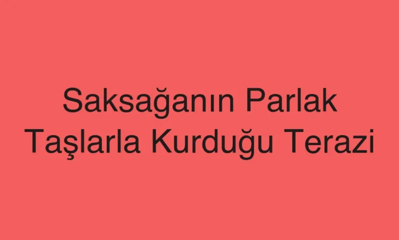 Saksağanın Parlak Taşlarla Kurduğu Terazi