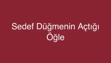 Sedef Düğmenin Açtığı Öğle