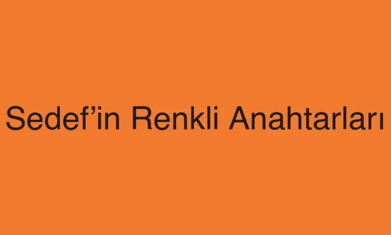 Sedef’in Renkli Anahtarları