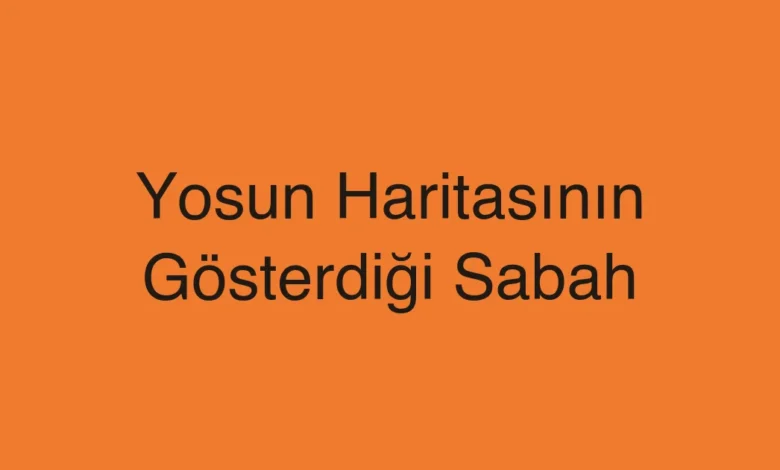 Yosun Haritasının Gösterdiği Sabah