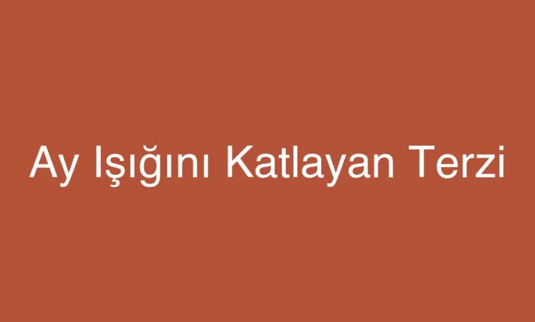 Ay Işığını Katlayan Terzi
