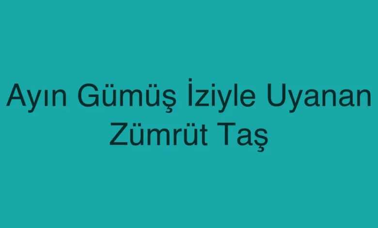 Ayın Gümüş İziyle Uyanan Zümrüt Taş