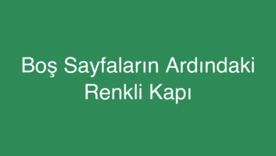 Boş Sayfaların Ardındaki Renkli Kapı