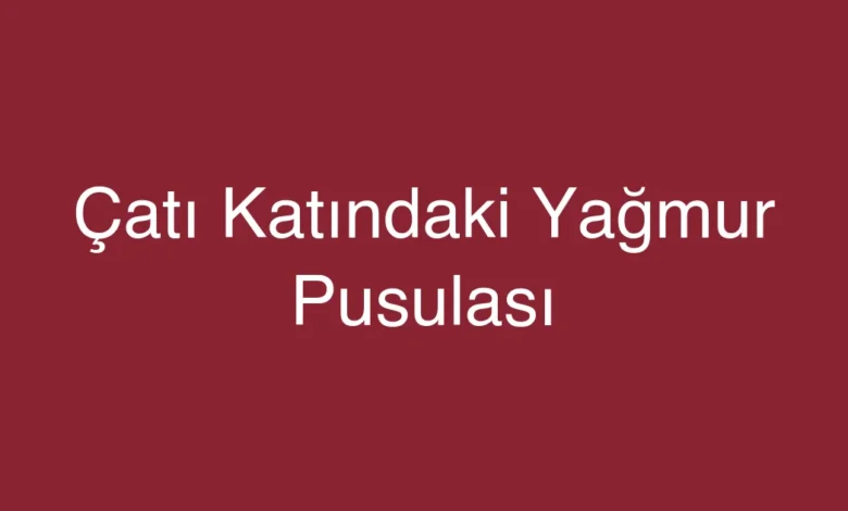 Çatı Katındaki Yağmur Pusulası