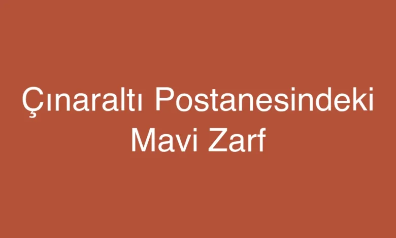 Çınaraltı Postanesindeki Mavi Zarf