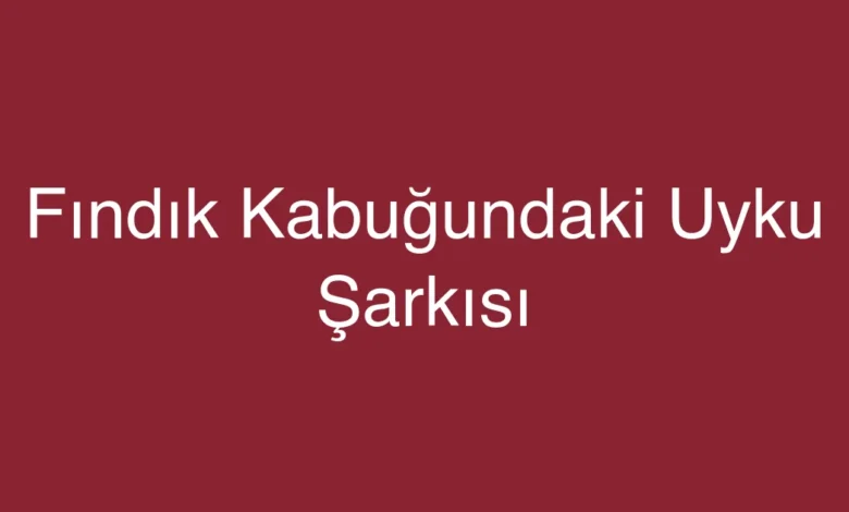 Fındık Kabuğundaki Uyku Şarkısı