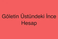 Göletin Üstündeki İnce Hesap