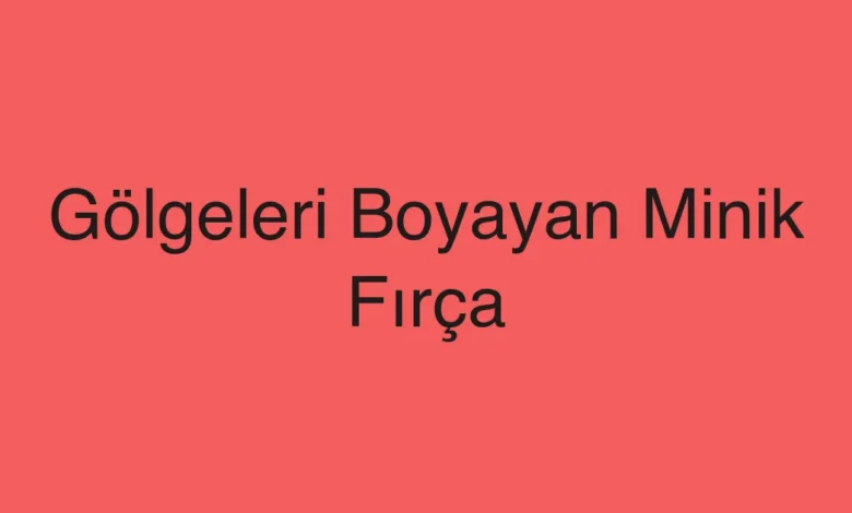 Gölgeleri Boyayan Minik Fırça