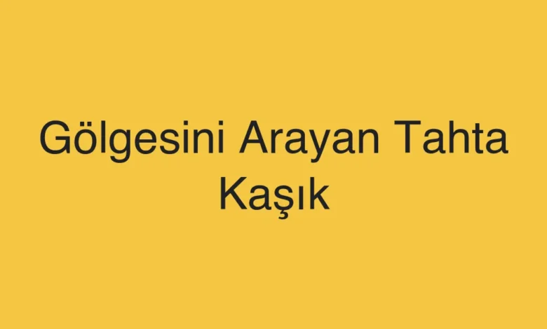 Gölgesini Arayan Tahta Kaşık