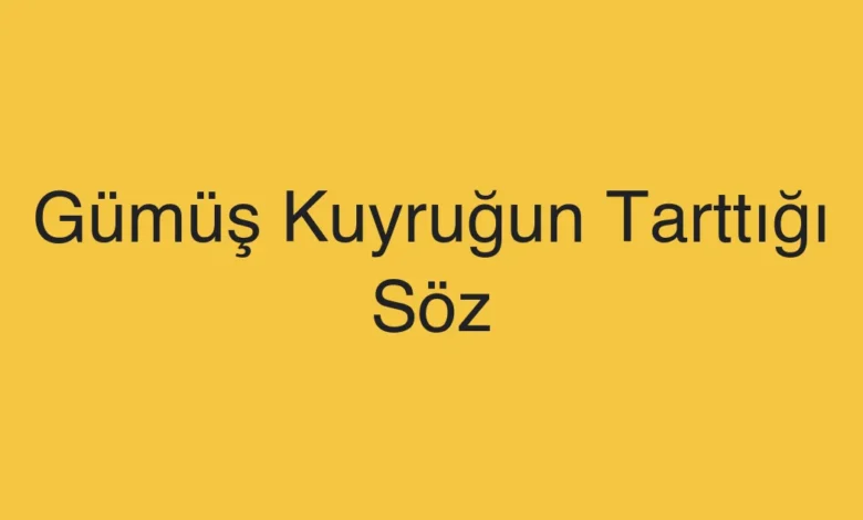 Gümüş Kuyruğun Tarttığı Söz