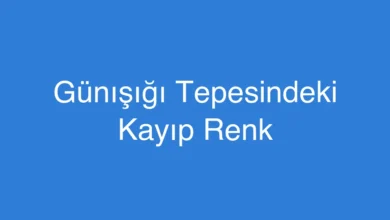 Günışığı Tepesindeki Kayıp Renk