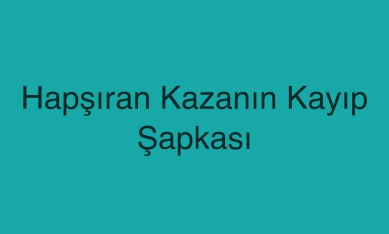 Hapşıran Kazanın Kayıp Şapkası