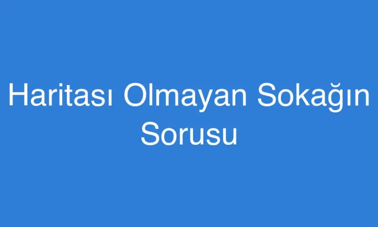 Haritası Olmayan Sokağın Sorusu