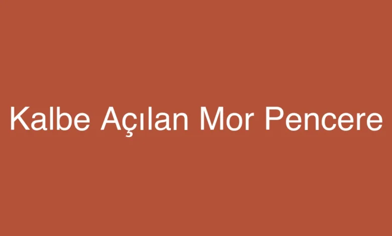 Kalbe Açılan Mor Pencere