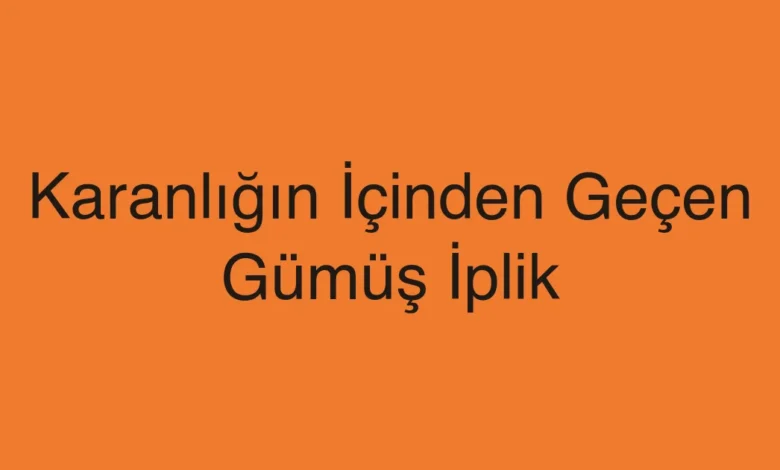 Karanlığın İçinden Geçen Gümüş İplik