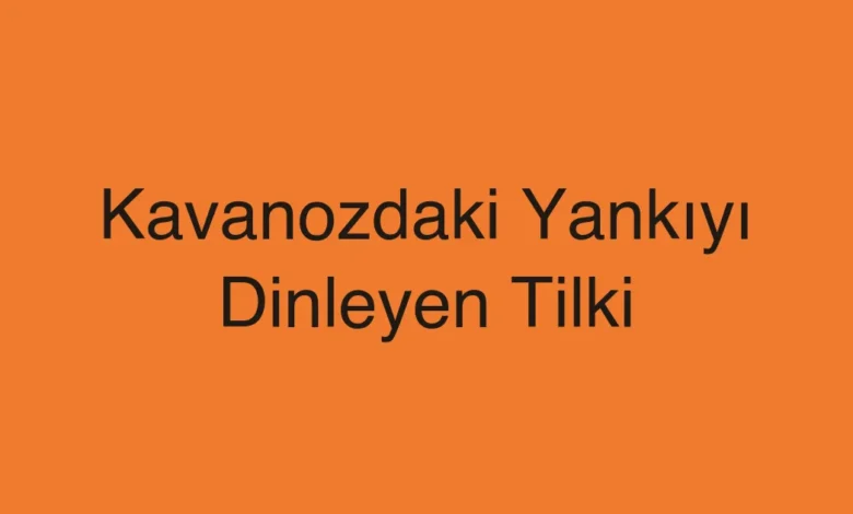 Kavanozdaki Yankıyı Dinleyen Tilki
