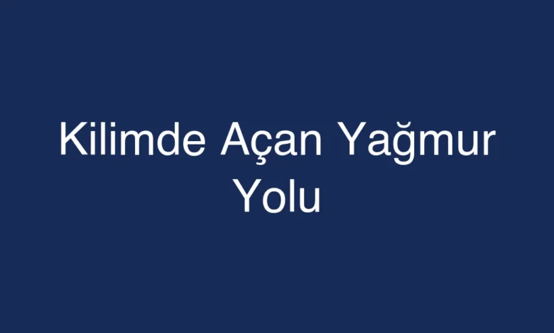 Kilimde Açan Yağmur Yolu