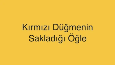 Kırmızı Düğmenin Sakladığı Öğle