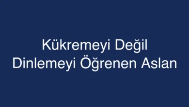 Kükremeyi Değil Dinlemeyi Öğrenen Aslan