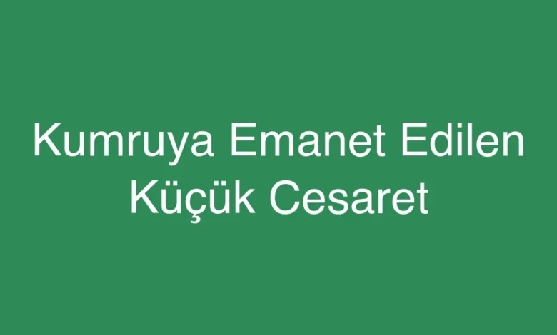 Kumruya Emanet Edilen Küçük Cesaret
