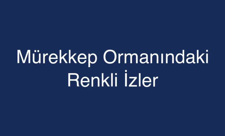 Mürekkep Ormanındaki Renkli İzler