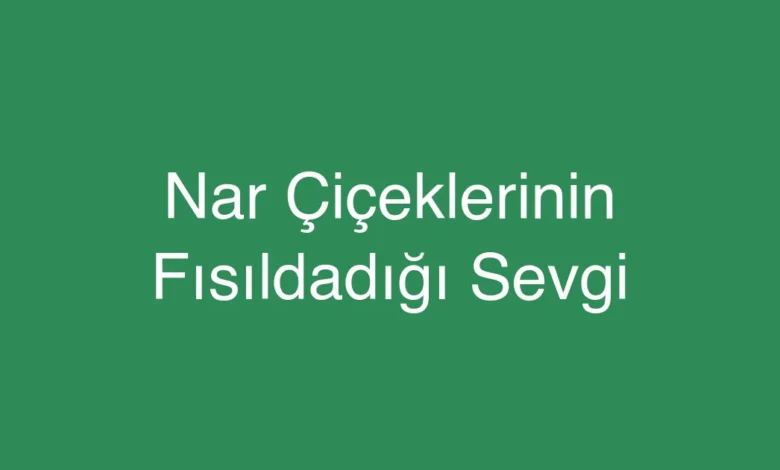 Nar Çiçeklerinin Fısıldadığı Sevgi