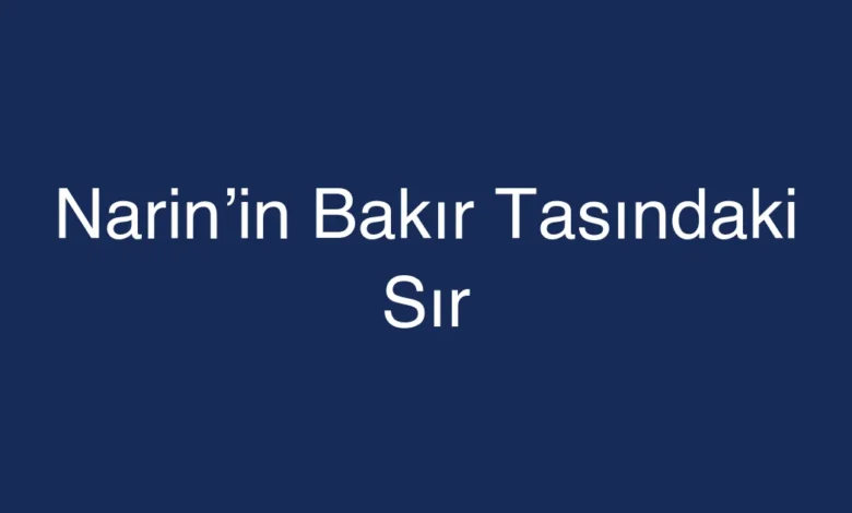 Narin’in Bakır Tasındaki Sır