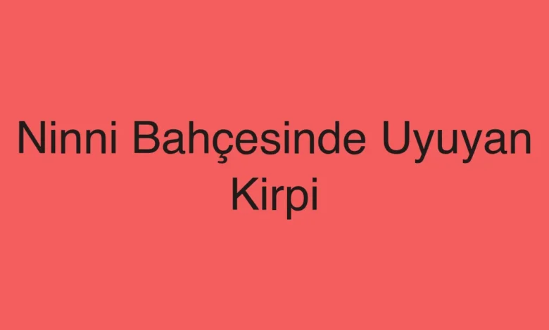 Ninni Bahçesinde Uyuyan Kirpi