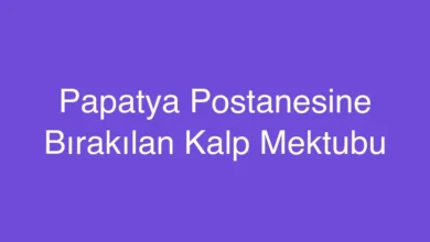 Papatya Postanesine Bırakılan Kalp Mektubu
