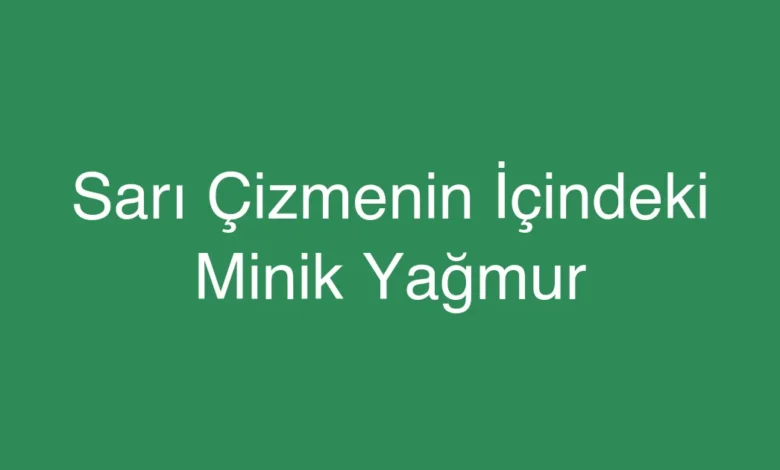 Sarı Çizmenin İçindeki Minik Yağmur