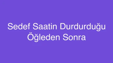 Sedef Saatin Durdurduğu Öğleden Sonra