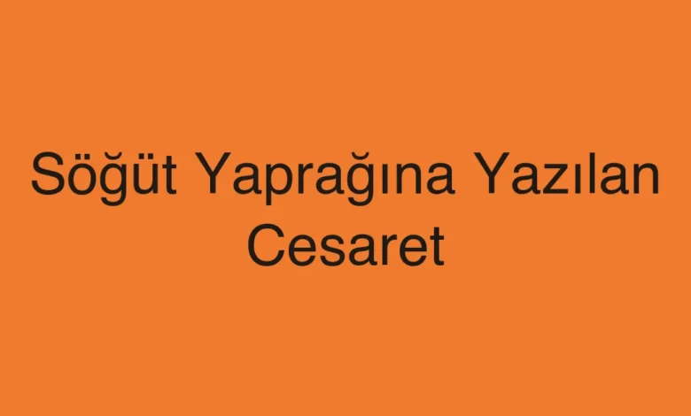 Söğüt Yaprağına Yazılan Cesaret
