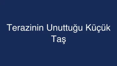Terazinin Unuttuğu Küçük Taş