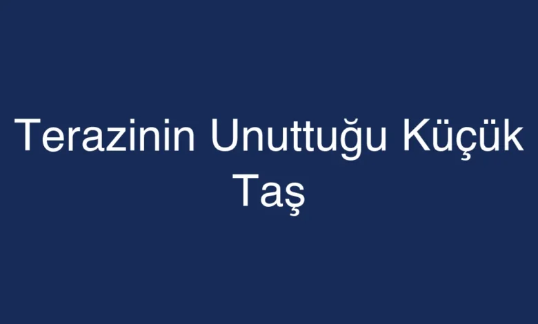Terazinin Unuttuğu Küçük Taş