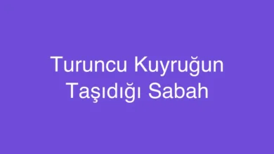 Turuncu Kuyruğun Taşıdığı Sabah
