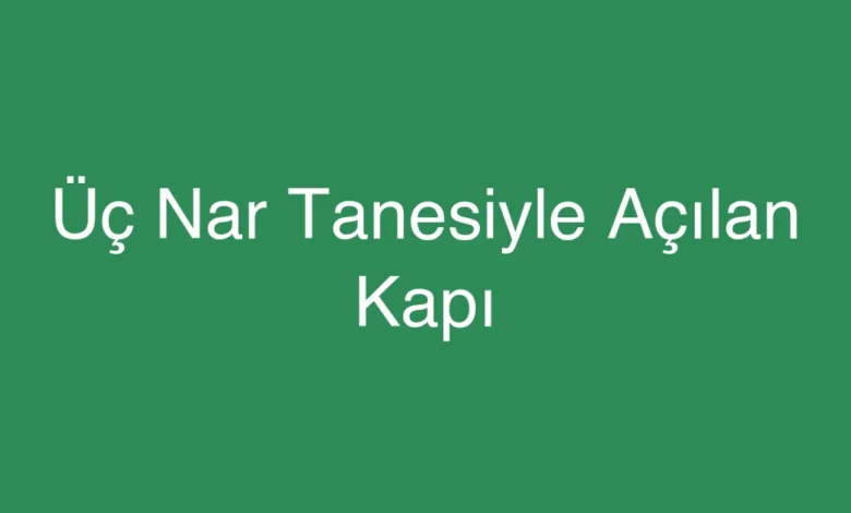 Üç Nar Tanesiyle Açılan Kapı