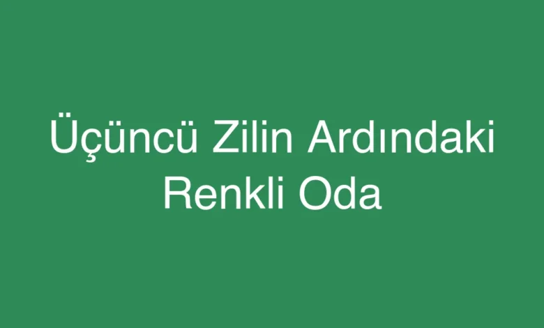 Üçüncü Zilin Ardındaki Renkli Oda