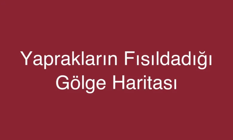 Yaprakların Fısıldadığı Gölge Haritası