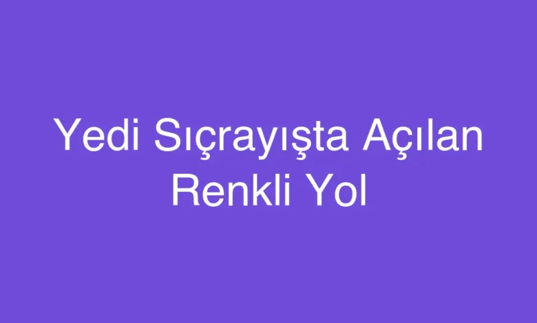 Yedi Sıçrayışta Açılan Renkli Yol