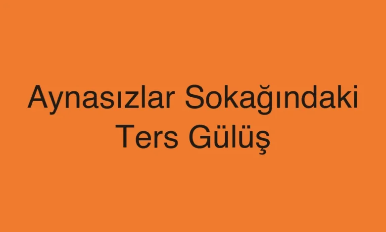 Aynasızlar Sokağındaki Ters Gülüş