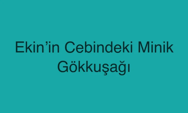 Ekin’in Cebindeki Minik Gökkuşağı