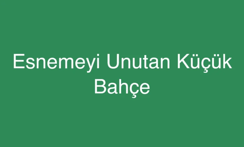 Esnemeyi Unutan Küçük Bahçe