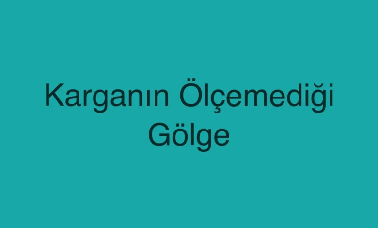 Karganın Ölçemediği Gölge